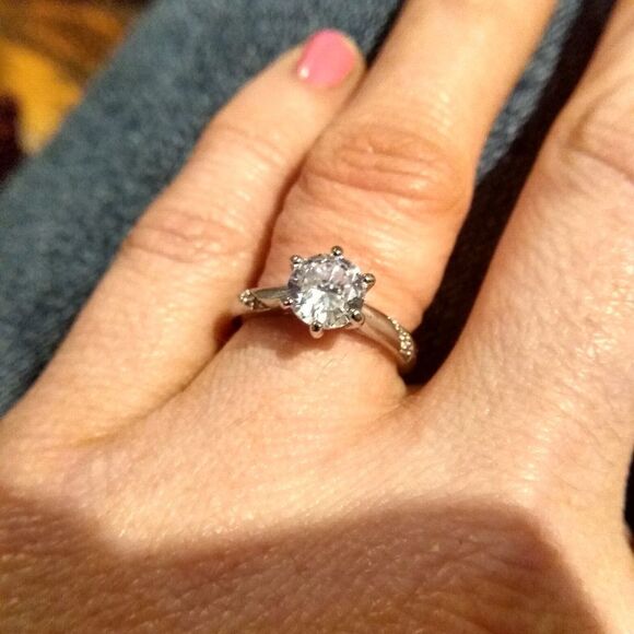 Reserved for ann09091970 Nwot 925 Sterling silver Moissanite Ring size 9 - Picture 6 of 15